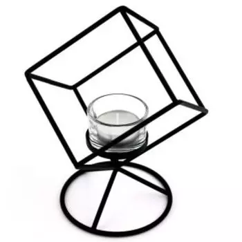 Подсвечник Куб, 13х13х20.5 см