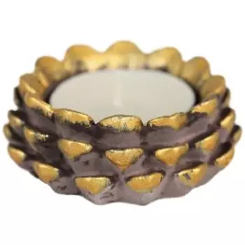 Подсвечник Kukina Raffinata Шишка, 6.5х2.7 см, свеча в комплекте, в ассортименте