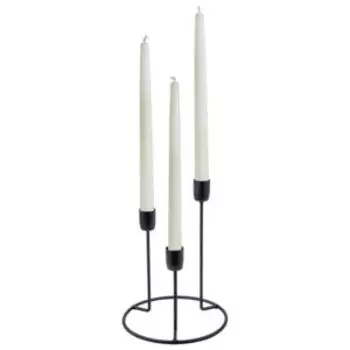 Подсвечник металлический, 15.5х20 см, черный