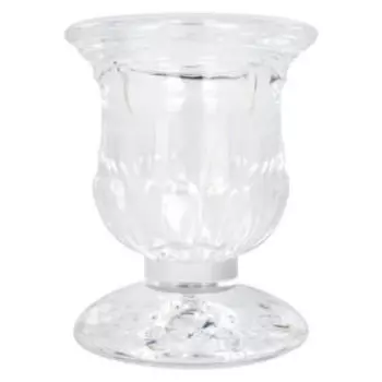Подсвечник на 1 свечу, 4.8х6 см, стекло, прозрачный
