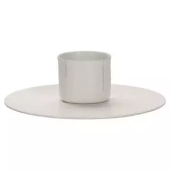 Подсвечник на 1 свечу Круг, 3х7 см, металл, серый