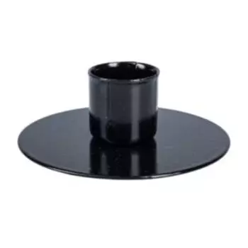 Подсвечник на 1 свечу Круг, 3х7 см, металл, черный