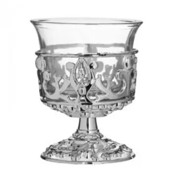 Подсвечник под свечу-столбик Вьюнок, 7.5х6х6 см, серебро