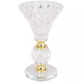 Подсвечник Вазон с хрустальным шаром, 11х6х6 см, стекло