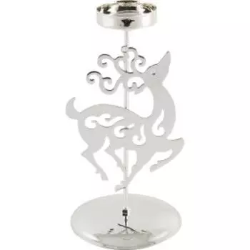 Подсвечник Волшебная страна Олень, 17х9х9 см, металл, в ассортименте