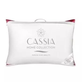 Подушка Cassia Шале, 50х70 см, хлопок, белый утиный пух/утиный шлейс/перо мелкое утиное