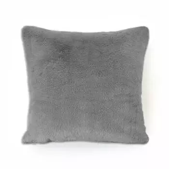 Подушка декоративная, 45х45 см, лпюш, серый, холлофайбер