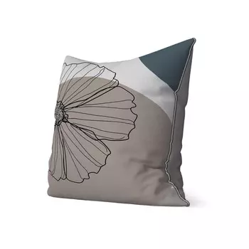 Подушка декоративная Абстрактный цветок, 38х38 см, габардин