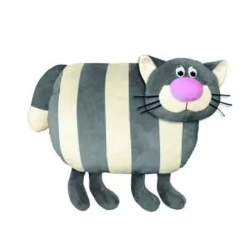 Подушка декоративная Кот разноцветный с ножками, 50х36 см, 100% пэ, в ассортименте