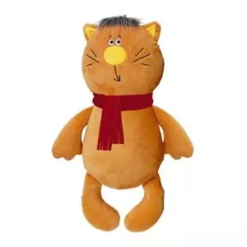 Подушка декоративная Котёнок Рыжик, 57х38х12 см, искусственный мех, холлофайбер