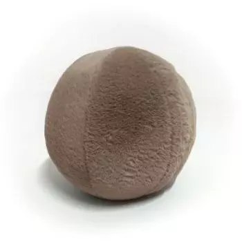 Подушка декоративная Мяч, 19 см, плюш, бежево-коричневый