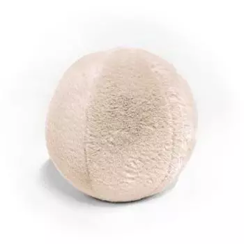 Подушка декоративная Мяч, 19 см, плюш, молоко