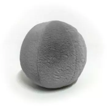 Подушка декоративная Мяч, 19 см, плюш, серый