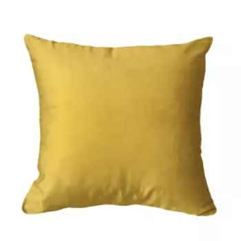 Подушка декоративная Seasons бархат, 40х40 см, шафран, чехол микрофибра