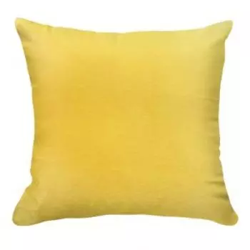 подушка декоротивная SEASONS Бархат, 40х40см, Лимонный карри, чехол 100% бархат, наполнитель полиэфирное волокно