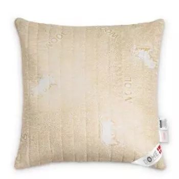 Подушка Dome Холи лэмб, 70х70 см, бамбук/микрофибра, овечья шерсть/микроволокно