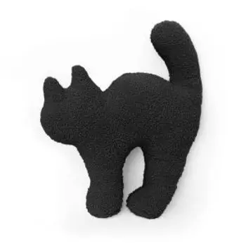 Подушка-игрушка Кот, 40х47 см, букле, холлофайбер, чёрный