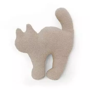 Подушка-игрушка Кот, 40х47 см, букле, холлофайбер, серый