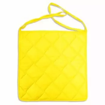 Подушка на стул, 42х42 см, 100% п/э, жёлтый