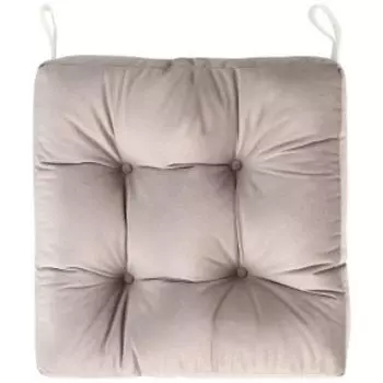 Подушка на стул Бархат, 40х40 см, серо-коричневый