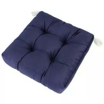 Подушка на стул Бархат, 40х40 см, синий