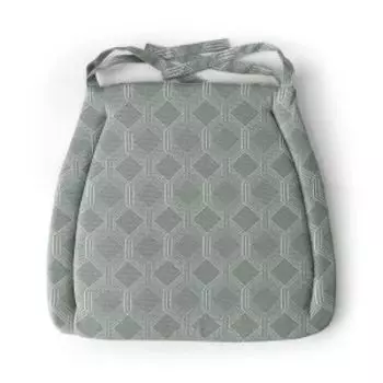 Подушка на стул Фигурная, 41х38х2 см, хлопок, серый орнамент