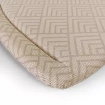 Подушка на стул Фигурная, 41х38х2 см, хлопок, бежевый орнамент