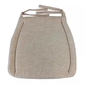 подушка на стул Фигурная, размер: 41х38х2 см., цвет: бежевый, ткань: имитация льна 100% п/э