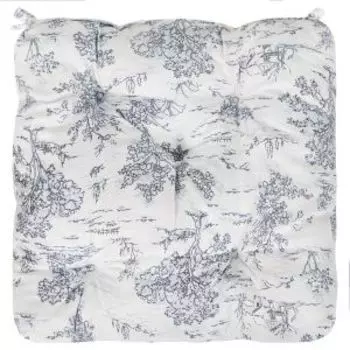 Подушка на стул Хаски Home Пастораль, 40х40х6 см, рогожка