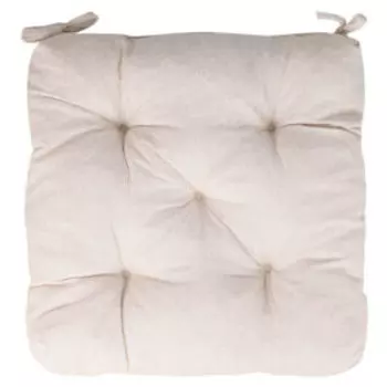 Подушка на стул Хаски Home Премиум Серый, 40х40х6 см, рогожка