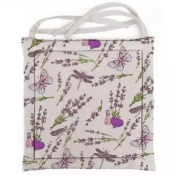 Подушка на стул Лаванда, 40х40 см, хлопок/лен, шелкография, в ассортименте