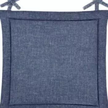 Подушка на стул Рогожка, 40х40 см, индиго