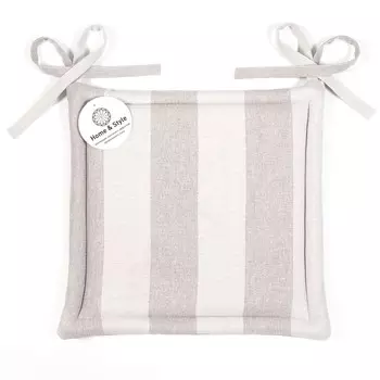 Подушка на стул Рогожка, 40х40 см, зебра-экрю