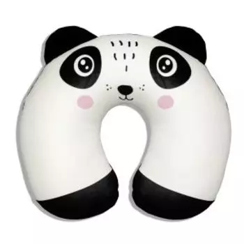 Подушка-подголовник Панда, 33х31 см, плюш