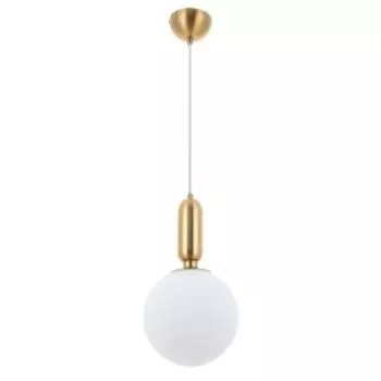Подвес Arte Lamp Bolla-Sola, E27, 60 Вт, металл/стекло, золотистый