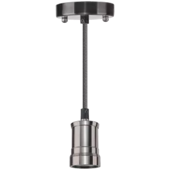 Подвес без плафона Navigator, Е27, 60 Вт, 1.5 м, черный хром