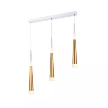 Подвес HIPER Cone, LED, 7Вт, 3000К, 58см, металл, акрил, белый, золотой