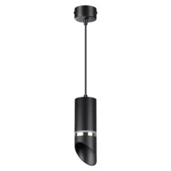 Подвес NOVOTECH Delta, GU10, 9Вт, IP20, черный, хром