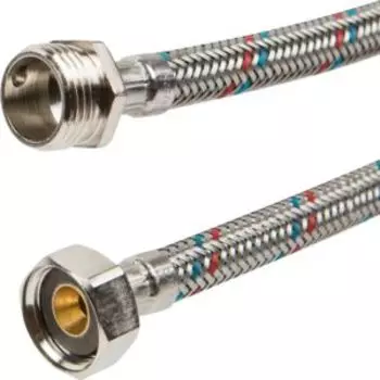 Подводка гибкая для воды 1/2 ВН, 0 см, латунь