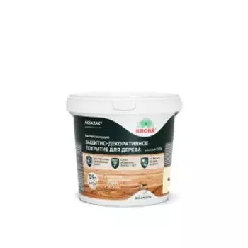 Покрытие акриловое защитно-декоративное Krona Аквалак, 0.9 л, ваниль, полуматовое