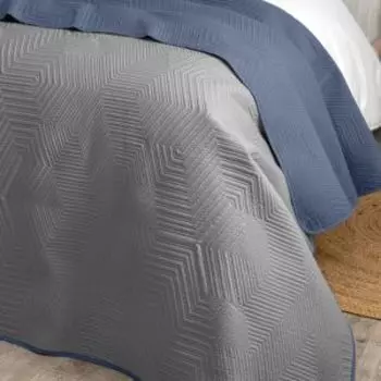 Покрывало Dome Магнус, Евро, 240х260 см, 100% полиэстер, сине-серый