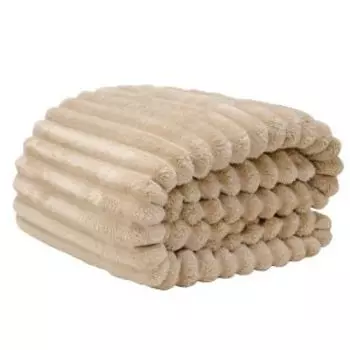 Покрывало Happy Family, 1.5-сп, 150х200 см, велсофт, полиэстер, песочный