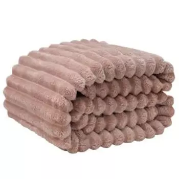 Покрывало Happy Family, 1.5-сп, 150х200 см, велсофт, полиэстер, пудровый