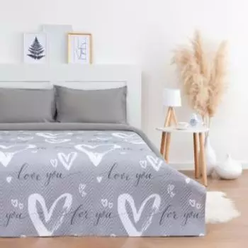 Покрывало LoveLife Сердца, Евро, 200х210 см, микрофайбер, полиэстер 190г/м2