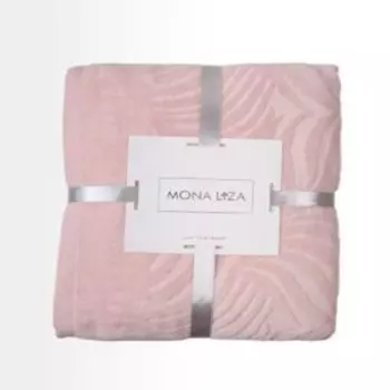 Покрывало Palm, 200х220 см, розовый, жаккард велюр