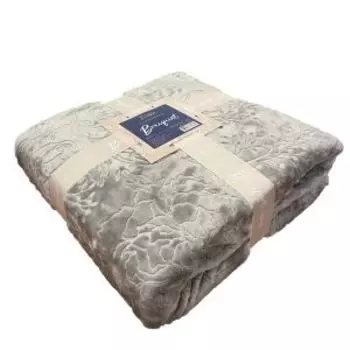 Покрывало Picassa Bouquet, Евро, 220х240 см, серый
