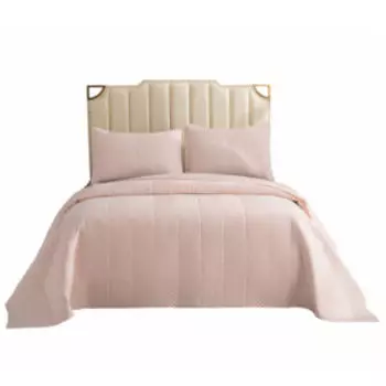 Покрывало Sofi de Marko Адонис, Евро, 230х250 см, вискоза/хлопок, пудра, с 2 наволочками