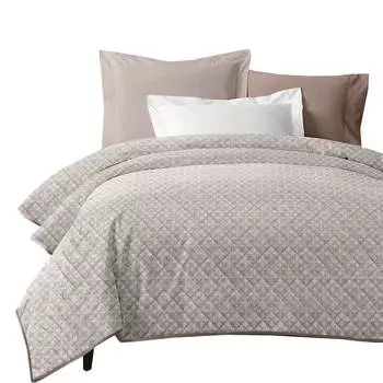 Покрывало стеганное Melissa Витраж имбирь, 200х220 см, двустороннее, микрошелк