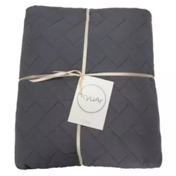 Покрывало стеганое, 180х200 см, серый, микрофибра
