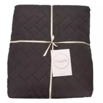 Покрывало стеганое, 220х200 см, коричневый, микрофибра